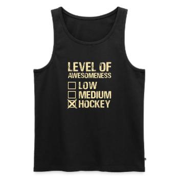 Hockey Eishockey Eishockeyspieler Geschenk - Men's Premium Organic Tank Top - black - Front - AI Model Male 178 light (178cm)