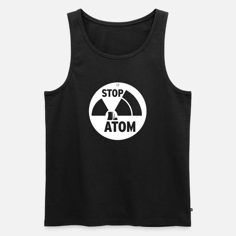 STOP ATOM - Männer Premium Bio Tank Top - Schwarz
