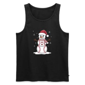 BAseball Christmas Sports Santa Claus - Men's Premium Organic Tank Top - black - Front - Michal (187cm)