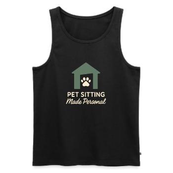 Hundesitter Haustierversorgungsdienst - Männer Premium Bio Tank Top - Schwarz - Vorne - AI Model Male 178 light (178cm)