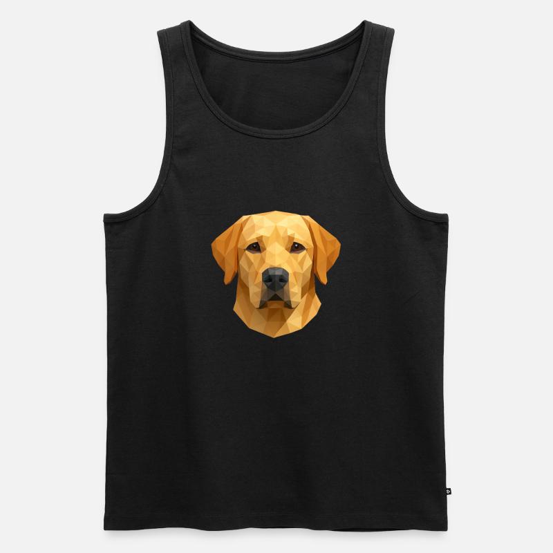 Polygon Labrador Retriever Geschenk - Männer Premium Bio Tank Top - Schwarz