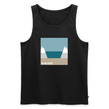 Winter - Men's Premium Organic Tank Top - black - Front - Michal (187cm)