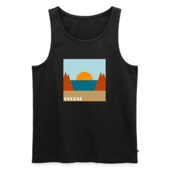Herbst - Männer Premium Bio Tank Top - Schwarz - Vorne - Michal (187cm)