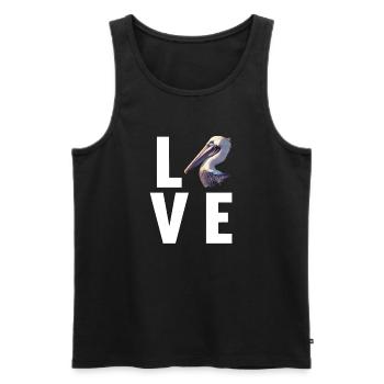 Pelikane Pelikan - Männer Premium Bio Tank Top - Schwarz - Vorne - Michal (187cm)