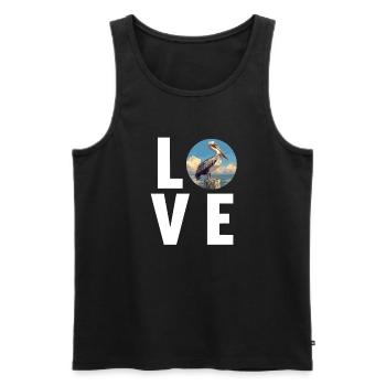 Pelikane Pelikan - Männer Premium Bio Tank Top - Schwarz - Vorne - Michal (187cm)