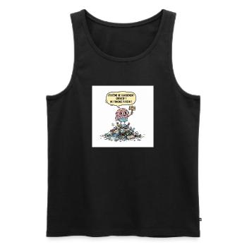 Creative Chaos Brain - Men's Premium Organic Tank Top - black - Front - AI Model Male 178 light (178cm)