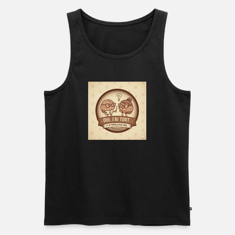 Ich irre mich - Duo Brain - Männer Premium Bio Tank Top - Schwarz