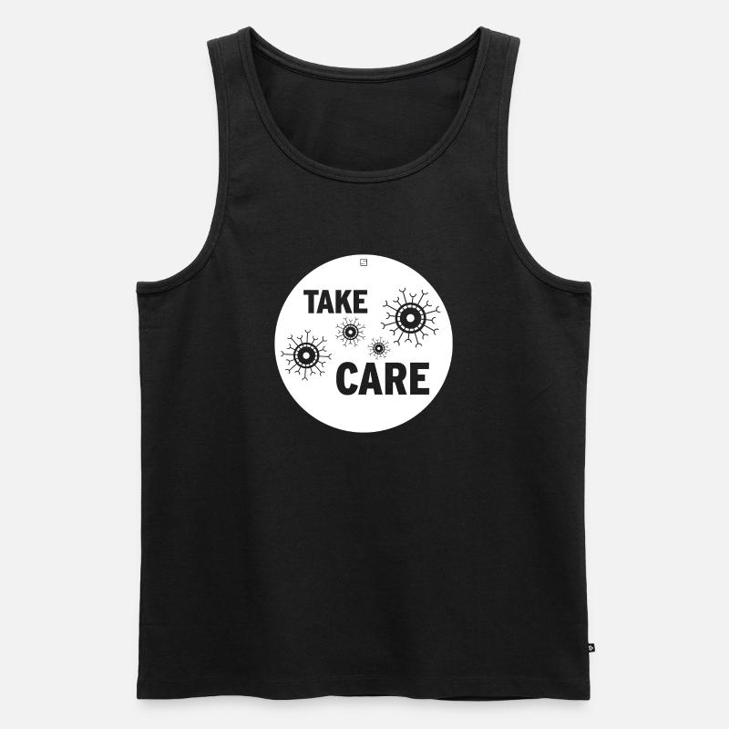 TAKE CARE - Männer Premium Bio Tank Top - Schwarz