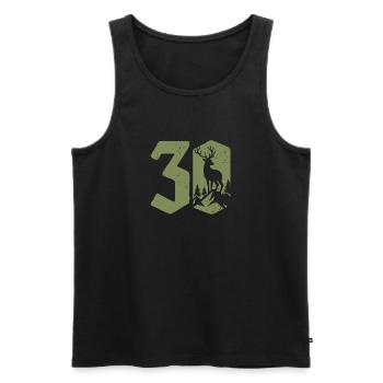 Hunter 30th Birthday Hunting 30 Years Number Deer - Men's Premium Organic Tank Top - black - Front - Michal (187cm)