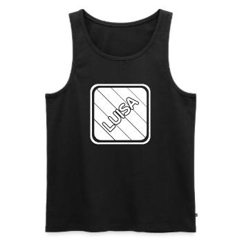 Luisa als Vorname - Männer Premium Bio Tank Top - Schwarz - Vorne - AI Model Male 178 light (178cm)
