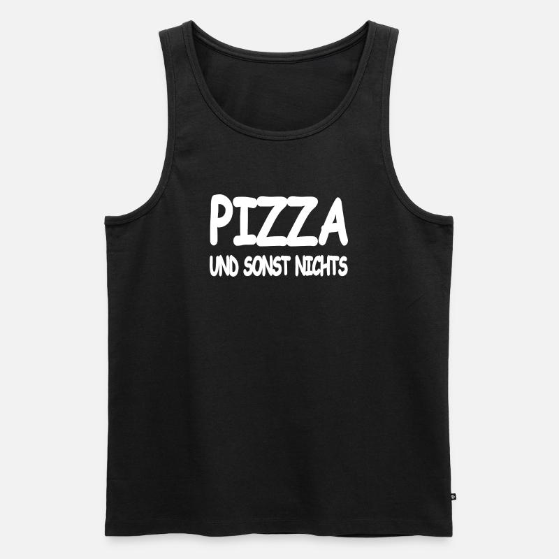 Pizza - Männer Premium Bio Tank Top - Schwarz