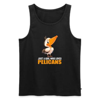 Pelikane Pelikan - Männer Premium Bio Tank Top - Schwarz - Vorne - Michal (187cm)