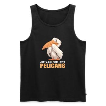 Pelikane Pelikan - Männer Premium Bio Tank Top - Schwarz - Vorne - Michal (187cm)