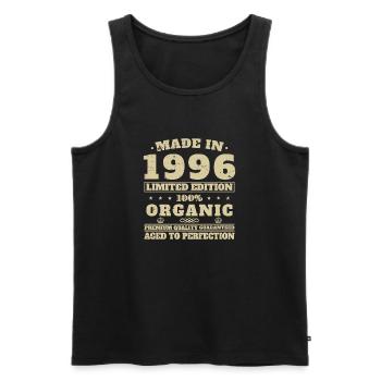 1996 Vintage Retro Geburtstagsgeschenk - Männer Premium Bio Tank Top - Schwarz - Vorne - AI Model Male 178 light (178cm)
