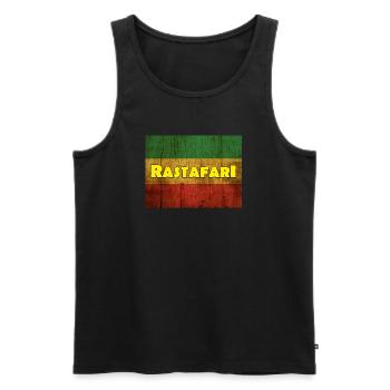 RASTAFARI - Männer Premium Bio Tank Top - Schwarz - Vorne - AI Model Male 178 light (178cm)