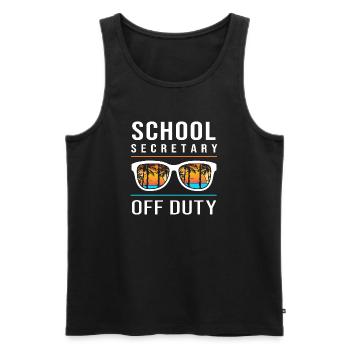 Secrétaire d’école Secrétaire d’école - Débardeur bio Premium Homme - noir - Devant - Michal (187cm)