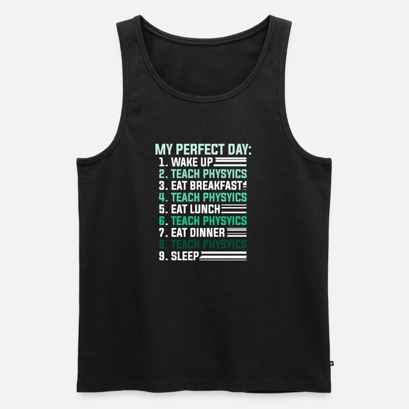 Physik Phyiker Physikstudent Physiklehrer - Männer Premium Bio Tank Top - Schwarz