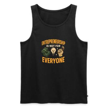 L’entrepreneuriat n’est pas pour tout le monde - Débardeur bio Premium Homme - noir - Devant - AI Model Male 178 light (178cm)