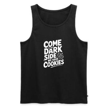 Kommen Sie zur dunklen Seite, wir haben Kekse - Männer Premium Bio Tank Top - Schwarz - Vorne - Michal (187cm)