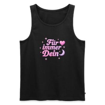 Forever Yours / Y2K Design - Men's Premium Organic Tank Top - black - Front - Michal (187cm)