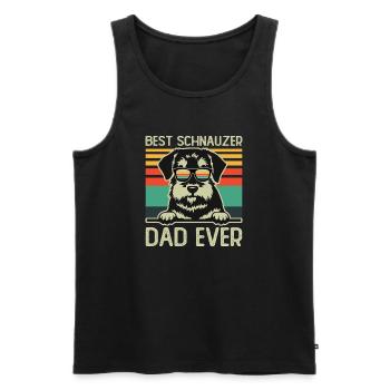 Meilleur cadeau de papa de chien Dog Lover - Débardeur bio Premium Homme - noir - Devant - Michal (187cm)
