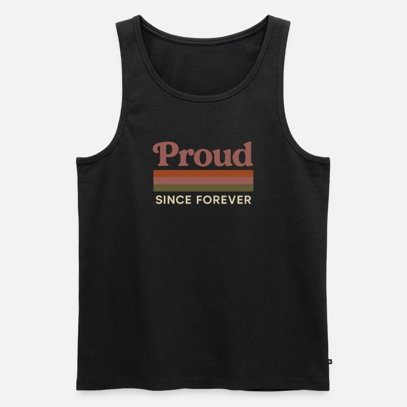 Groovy Pride Retro Gleichheit Queer Geschichte - Männer Premium Bio Tank Top - Schwarz