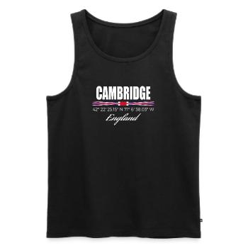 Cambridge - Men's Premium Organic Tank Top - black - Front - AI Model Male 178 light (178cm)