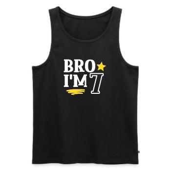 Bro ich bin 7 Jahre Alt Lustig Cool Geburtstag - Men's Premium Organic Tank Top - black - Front - Michal (187cm)