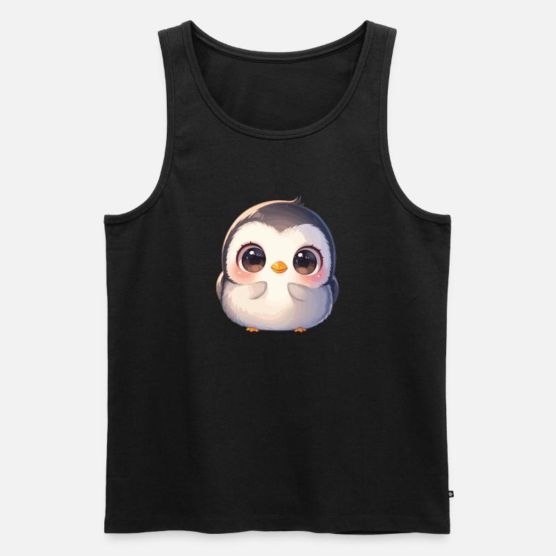 Pinguine Pinguin - Männer Premium Bio Tank Top - Schwarz