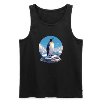 Penguins Penguin - Men's Premium Organic Tank Top - black - Front - Michal (187cm)