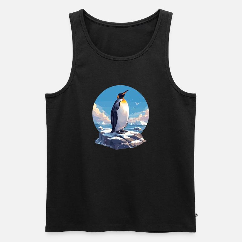 Pinguine Pinguin - Männer Premium Bio Tank Top - Schwarz
