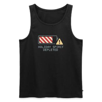 Feiertagskater-post-weihnachtsstimmungs-neujahr - Männer Premium Bio Tank Top - Schwarz - Vorne - AI Model Male 178 light (178cm)