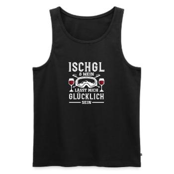 Ischgl Wein Lustiges Après Ski Alpen Party - Männer Premium Bio Tank Top - Schwarz - Vorne - Michal (187cm)
