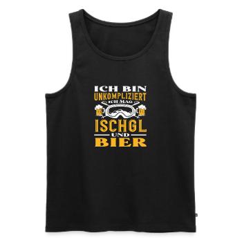 Ischgl Bier Lustiges Après Ski Alpen Party - Männer Premium Bio Tank Top - Schwarz - Vorne - Michal (187cm)