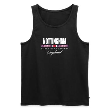 Nottingham - Men's Premium Organic Tank Top - black - Front - AI Model Male 178 light (178cm)