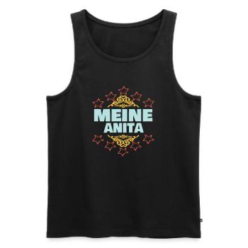 Geschenk für Anita - Männer Premium Bio Tank Top - Schwarz - Vorne - Michal (187cm)