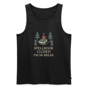 Booktok Fantasy Bookish Humor Gift for - Men's Premium Organic Tank Top - black - Front - AI Model Male 178 light (178cm)