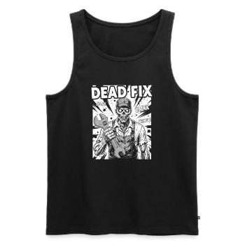 Dead Fix Skeleton Workshop - Men's Premium Organic Tank Top - black - Front - AI Model Male 178 light (178cm)