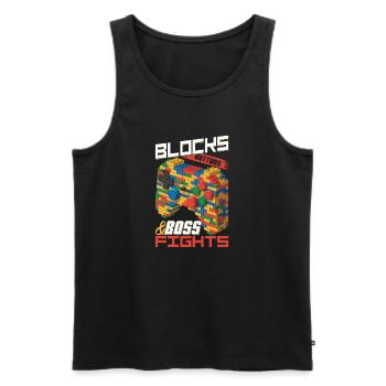 Building Blocks Gamer Gaming Brick Builder - Männer Premium Bio Tank Top - Schwarz - Vorne - AI Model Male 178 light (178cm)