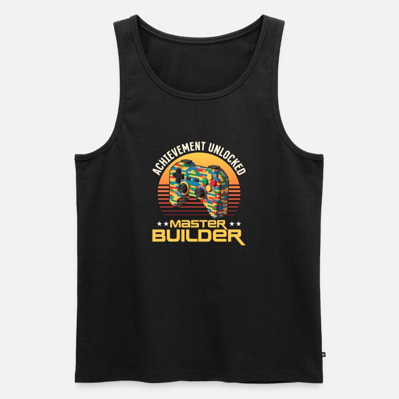 Building Blocks Gamer Gaming Brick Builder - Männer Premium Bio Tank Top - Schwarz