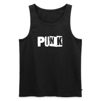 Logo de la musique punk - Débardeur bio Premium Homme - noir - Devant - AI Model Male 178 light (178cm)