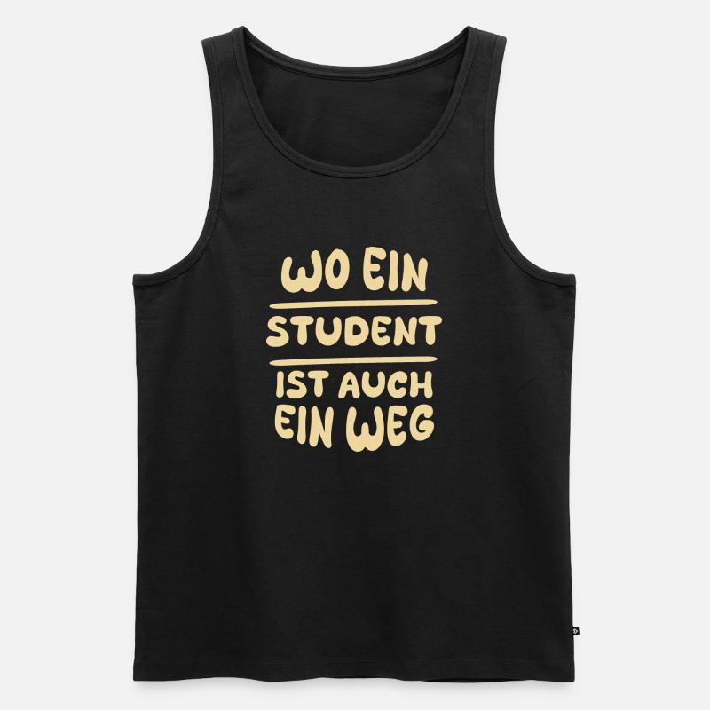 Student als Student - Männer Premium Bio Tank Top - Schwarz
