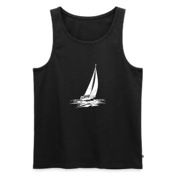 Segelboot Design Matrose liebt Segeln - Männer Premium Bio Tank Top - Schwarz - Vorne - AI Model Male 178 light (178cm)