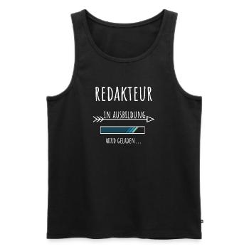 Journalismus Student Beruf Ausbildung Redakteur - Männer Premium Bio Tank Top - Schwarz - Vorne - AI Model Male 178 light (178cm)