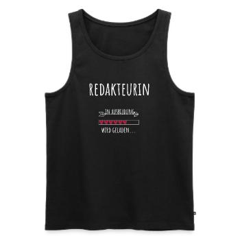 Journalismus Studentin Beruf Ausbildung Redakteuri - Männer Premium Bio Tank Top - Schwarz - Vorne - AI Model Male 178 light (178cm)