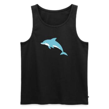 Dolphin Dolphins T-shirt Gift - Men's Premium Organic Tank Top - black - Front - AI Model Male 178 light (178cm)