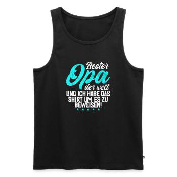 Bester Opa Der Welt Großßeltern Großpapa - Männer Premium Bio Tank Top - Schwarz - Vorne - AI Model Male 178 light (178cm)