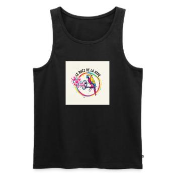 Parrot Buzz - Men's Premium Organic Tank Top - black - Front - AI Model Male 178 light (178cm)