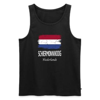 Schiermonnikoog - Männer Premium Bio Tank Top - Schwarz - Vorne - AI Model Male 178 light (178cm)