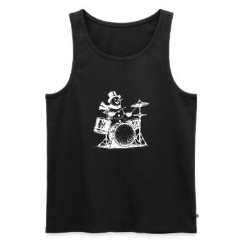 Musik Weihnachten Trommeln Weihnachten - Männer Premium Bio Tank Top - Schwarz - Vorne - AI Model Male 178 light (178cm)